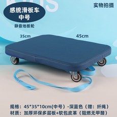 썰매보드 바퀴달린썰매 밸런스 쿠션 각감 기관 훈련 기구 가정용 유치원 실내 운동 전정 교구, 1개, 블루 중형
