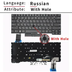 Lenovo Thinkpad T490S Gen1 SN20W19523 02HM352 백라이트용 교체 미국/러시아 새 제품, 03 RU With Hole