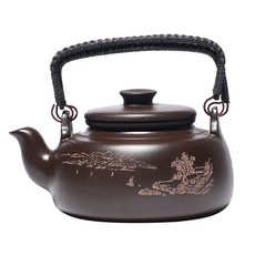 紫泥紫砂壺泡茶手提壺, 1個, 1L, 紫泥:如圖所示