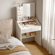 YAPOGI 화장대 일체형 거울 화장대 침실화장탁서랍장 책상 투인원 화장대, 50CM