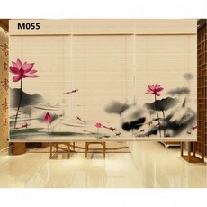 대나무 블라인드 업소 일식집 가림막 인테리어 동양화 롤스크린 파티션