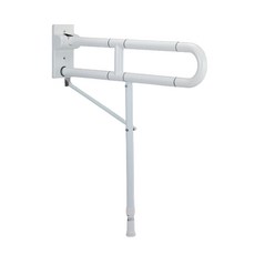 【海夫健康生活館】睦霖興業 金美 抗菌防滑 上下活動型 馬桶扶手 有腳款(KH-829), 1個
