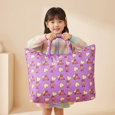 두들리 낮잠이불가방 이불보관함 방수가방 어린이집, 퍼플