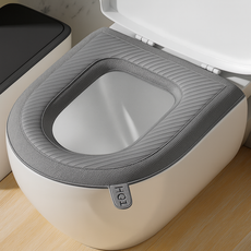 덴코 소프트 탈부착 변기시트 커버, 2개, 그레이