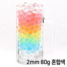 크리스탈볼 80g 하이드로 소일 워터젤 고흡수성수지 수정토 대체토양 수경재배 방향제 개구리알모양, 크리스탈볼 2mm 80g 혼합, 1세트
