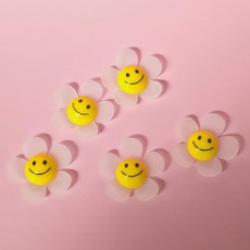 스마일 데이지 (반투명) 파츠 데코덴 diy 부자재 kyw*9041qQ, 1개