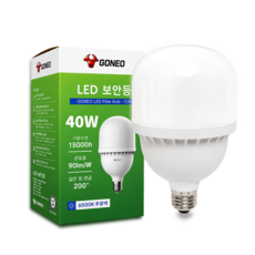 씨티 LED전구 글러브 40W E26.E39 크림벌브 전구 보안등, 주광색, 1개