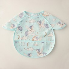 兒童防水罩衣新生兒卡通半袖圍兜幼兒防水四季款吃飯兜
