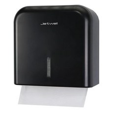 JETWELL 멀티폴드 페이퍼 타월 디스펜서 스마트 락이 있는 벽 마운트 티슈 200장 ABS 플라스틱 커버 접힌 사이즈 24.1 x 8.9cm(9.5 3.5인치) 이하(블