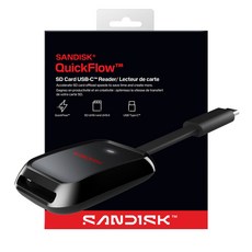 SANDISK QuickFlow SD 記憶卡讀卡機 USB-C, 黑色, 1個, SDDR-C751-GNANN