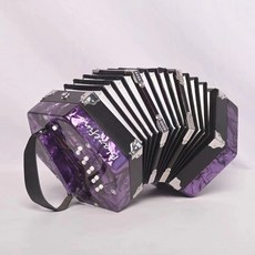 可開發票 Blazefine六角手風琴盎格魯英式六角琴推拉衕/異音 附敎材説明書 手風琴 鍵盤式手風琴 手風琴樂器, 夢幻紫 20鍵（推拉異音）, 1個