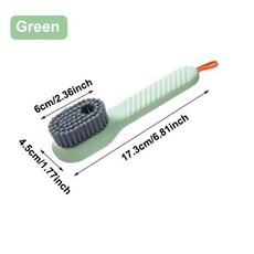 다기능 자동 비누 추가 신발 브러시 강모 의류 보드 디스펜서 청소 도구, 색상: 1. Green