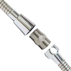 바스클릭 샤워호스 연장 밸브 샤워줄 연결 커넥터 어댑터 호수 니플 니뿔, 1개