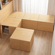 낮은 장롱 이불장 사각 원목 발코니 정리 이불장 수납, 08. 월넛 80x60x40cm