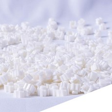 클레이피아 8mm 디폼 블럭 37색상 리필팩 약 300pcs 미니블럭 무료 도안, 흰색