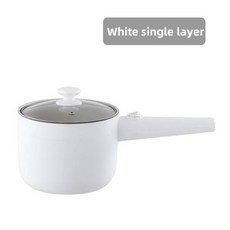 멀티쿠커 전기냄비 라면기 미니 다기능 팬 붙지 않는 주방 조리 기구 프라이팬 가정용 2 in 1 인스턴트 국수 냄비 1.8L, 1) Single layer - EU