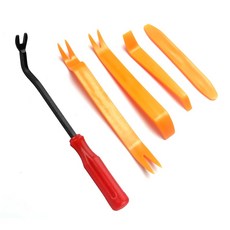 자동 문짝 클립 패널 트림 제거 도구 키트 내비게이션 블레이드 분해 플라스틱 자동차 인테리어 시소 변환 수리 도구, 5pcs, 1) 5pcs