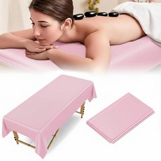 에스테티션 침대용 재사용 가능한 왁스 매트 219.2 x 137.1cm(87 51인치) - 방수 및 미끄럼 방지 마사지 테이블 시트 살롱 스파 타투용 청소하기 쉬운 왁싱 침대, Pink