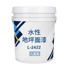 聯韋樹脂L-2422水性地坪面漆，防水漆，防水自潔面漆，耐候耐磨耐壓，屋頂地坪地面適用, 孔雀藍, 1個