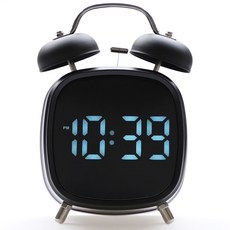 8무드 엄청 시끄러운 자명종 알람시계 스마트 LED 디지털 탁상시계, 블랙(black)