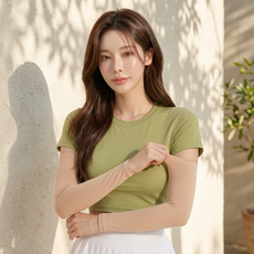 [자외선 차단] 쉘론 원사 기능성 여름 냉감 쿨토시 등산 스포츠 골프 야외활동 필수품, 1개, 스킨