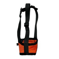 狗狗嘴套 防吠叫新品寵物嘴套 網格嘴罩 狗狗防咬防誤食止吠透氣寵物, 1個, 橙色【棉布】5:XS