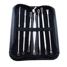 여드름 압출기 7종세트 뾰루지 물 사마귀 블랙헤드 여드름짜는도구, 1세트