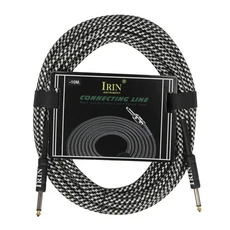IRIN 일렉트릭 기타 케이블 와이어 연결 라인 다채로운 오디오 및 베이스 부품 스트링 악기 액세서리 10 m, 12 10M White Black