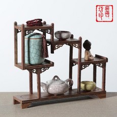中式實木博古架 茶壺架 雞翅木擺件, 新三步 見詳情, 1個