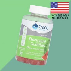 트레이스 TM 스포츠 전해 일렉트로라이트 스태미너 젤리 구미 수박 워터멜론 90젤리 Trace Sport Electrolyte Stamina Gummies Watermelon, 트레이스 TM 스포츠 전해질 일렉트로라이트 스태미너 젤