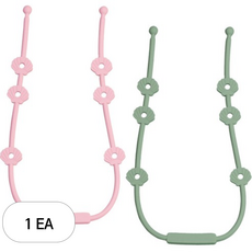 아이벨류 실리콘 멀티 스트랩 홀더 2종 세트, 노꼭지, 1세트, 베이비핑크 + 세이지