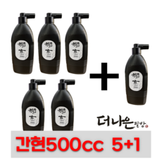 더나은필방 간현 500cc 5+1 총 6개 세트 액체먹 국산 먹물 서예 캘리그라피, 500ml