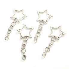 열쇠고리 연결키링 18pcs, 별 실버, 1개