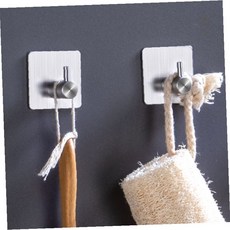 욕실 주방 현관 투명 접착 후크 벽면 부착 수건 가방 모자 앞치마 열쇠 걸이, 상세페이지 참조, 1개