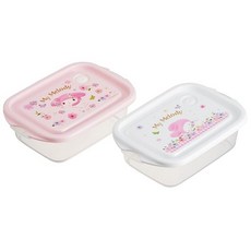 Skater 스케이터 마이멜로디 밀폐용기 500ml 2개입 일본제, 2개, 保存容器, 1L