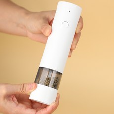 PYHO 전동 후추 그라인더 USB 충전 흑후추 바다 소금 그라인더, 1개, 40ml