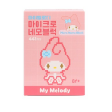 바니랜드 마이멜로디 마이크로 네모 나사조립블럭, 핑크믹스, 20개