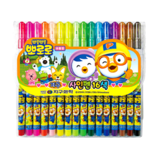 지구화학 뽀로로 사인펜 16색 싸인펜