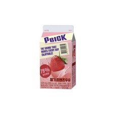 PBICK 딸기 프렌즈 우유, 3개