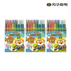 지구화학 뽀롱뽀롱뽀로로 지구 샤프식 색연필, 24색, 3개
