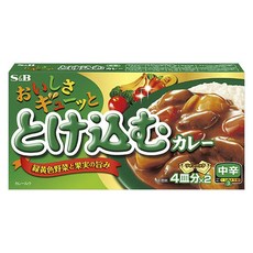 Torokeru 香甜蔬果濃郁咖哩塊 中辛 2塊入, 1盒, 140g