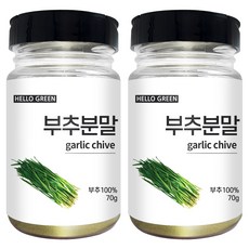 헬로우그린 국산 부추 분말 가루 (통), 2개, 70g