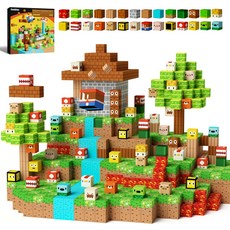 고비덱스 마그네틱 빌딩 블록 게임 기반 빌드 매그원더 월드 자석 건설 장난감 100PCS STEM 감각 여행 선물 1인치