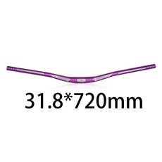 자전거핸들 MTB 자전거 핸들 초경량 알루미늄 합금 스트레이트 620/720/780*31.8mm 3K 매트 스티어링 휠 액세서리, purple 720mm, 한개옵션1