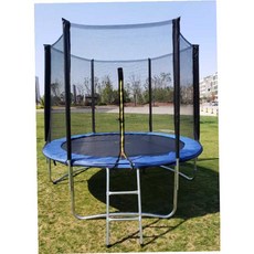 대형 트램폴린 트램펄린 6각 방방이 실내 실외 점핑, 2.44m 안전망+사다리 / 블루 강화형