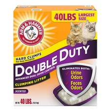 ARM & HAMMER 雙效貓砂 硬塊貓砂, 1個, 18.14L, 無