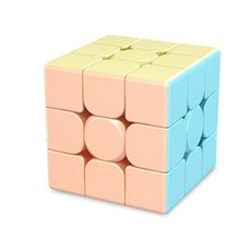 키덜트 [ECube] Moyu 큐빙 교실 Meilong 매직 스티커리스 3 3C 3x3 3 레이어 속도 매직 큐브 를 위한, 03 3C macaron, 1개