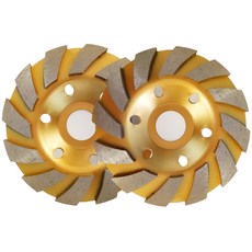 툴레보 1+1 다이아몬드 컵 휠 콘크리트 석재 바닥연마 4인치 그라인더날, 2개