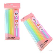 WSMall 버블티빨대(15P) 커피빨대, 1세트, 15개입