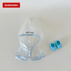 팝마트 라부부 꾸미기 우비 인형옷, 1~3세, 우비+장화(2피스), 파란색 우비세트(인형x)